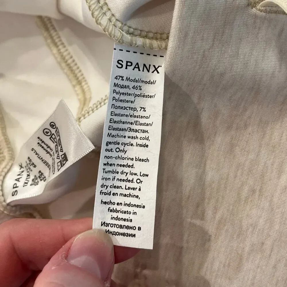 NWT Spanx Air Essentials‎ Cropped Wide Leg Pants Cream Size 1X - Picture 8 of 12